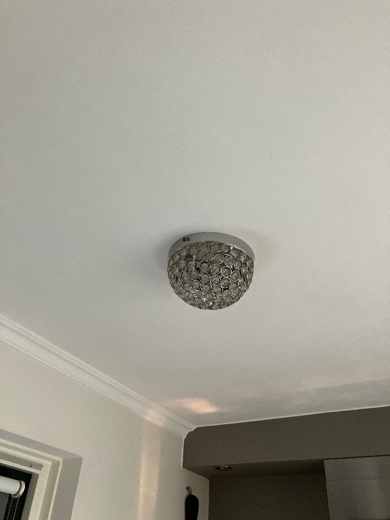 plafondplamp Carballo, Huis en Inrichting, Zilver, Zo goed als nieuw, Glas, 20 cm