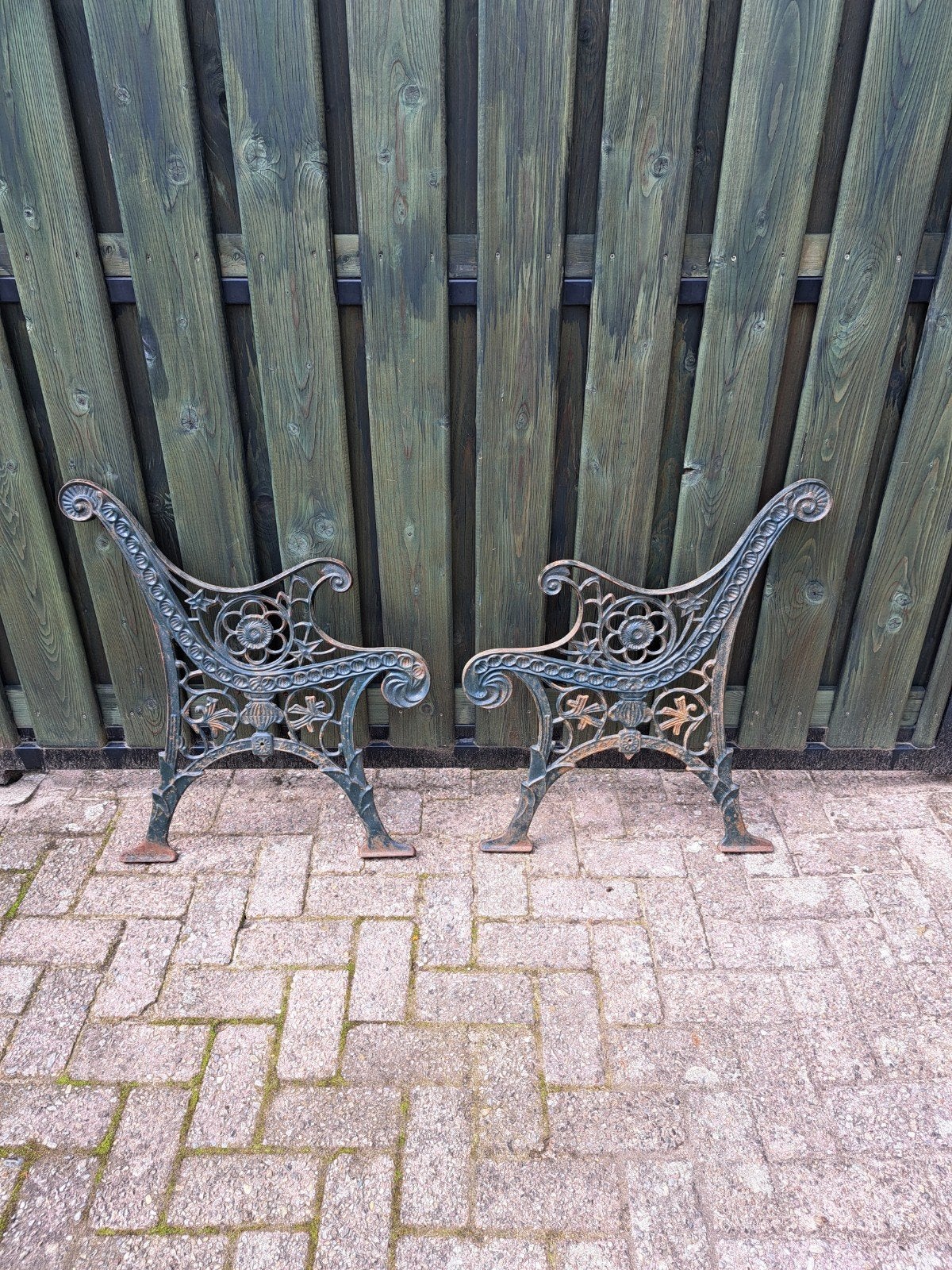 Gietijzeren onderstel tuinbank - Klassiek design, Ophalen, Gebruikt, Metaal