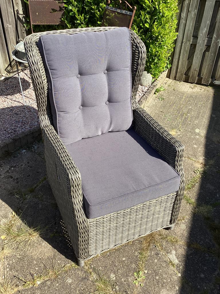 Wicker verstelbare tuinstoel - Comfortabel en duurzaam, Ophalen, Zo goed als nieuw, Wicker, Verstelbaar