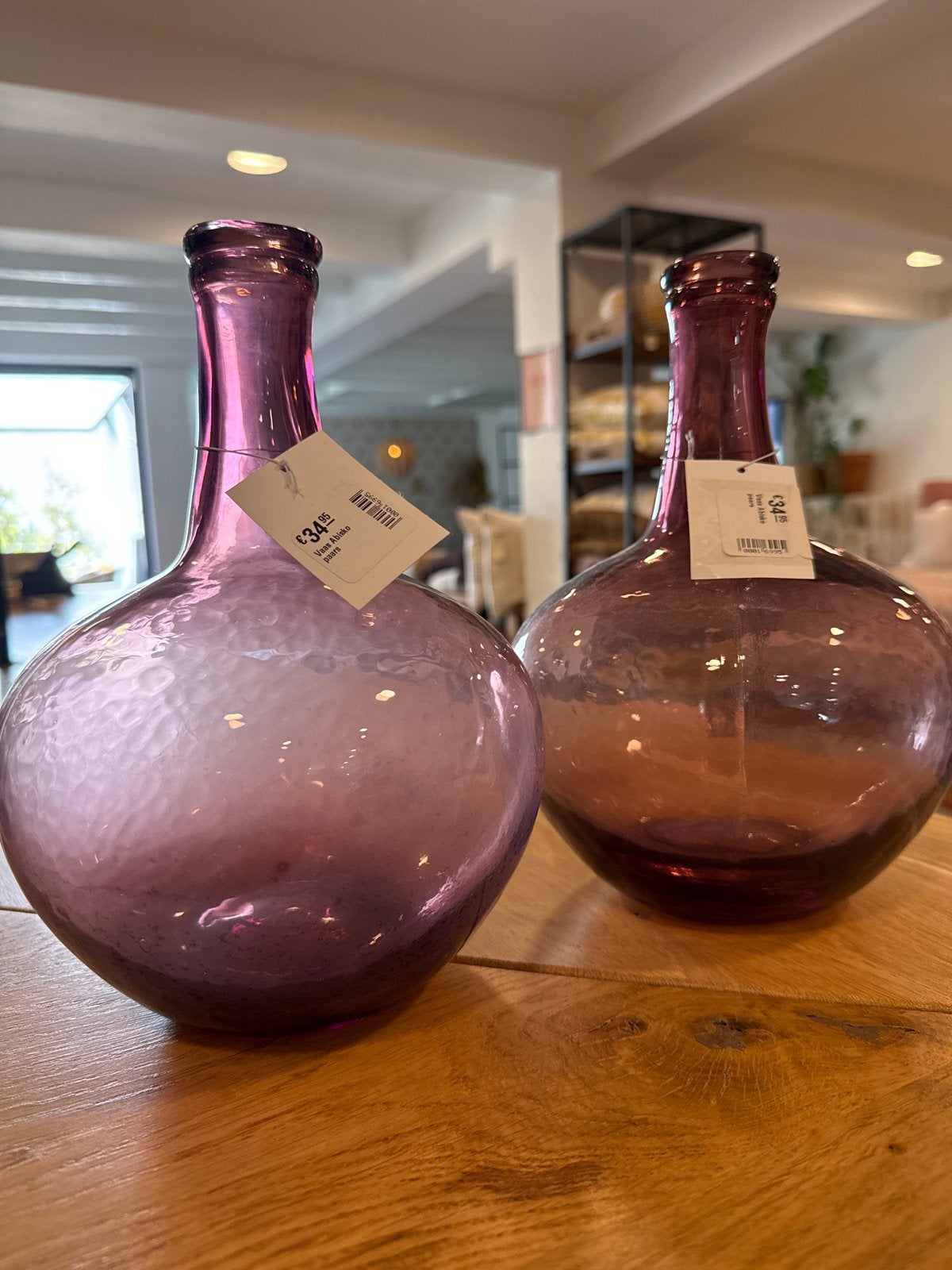 IB Laursen Vaas Abisko Paars - Mondgeblazen Glas, Handgemaakt, Paars, Nieuw, Ophalen of Verzenden
