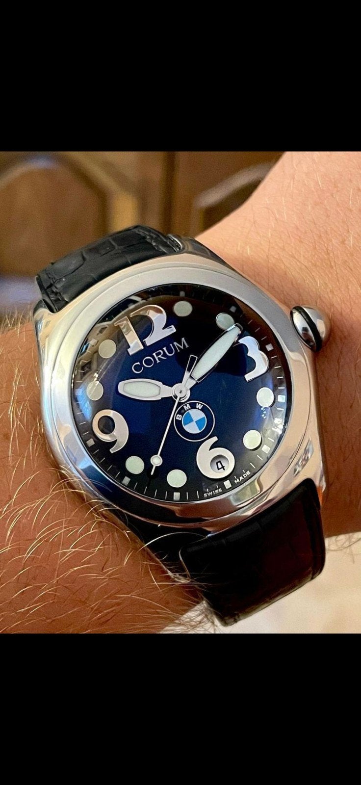 Stolen Corum Bubble BMW golf cup watch!!, Sieraden, Tassen en Uiterlijk, Horloges | Heren, Ophalen of Verzenden, Zo goed als nieuw