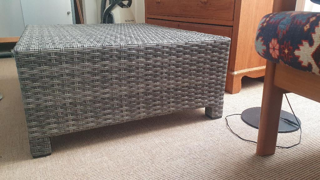 Terras meubilair, Zo goed als nieuw, Loungeset, Bijzettafel, Wicker