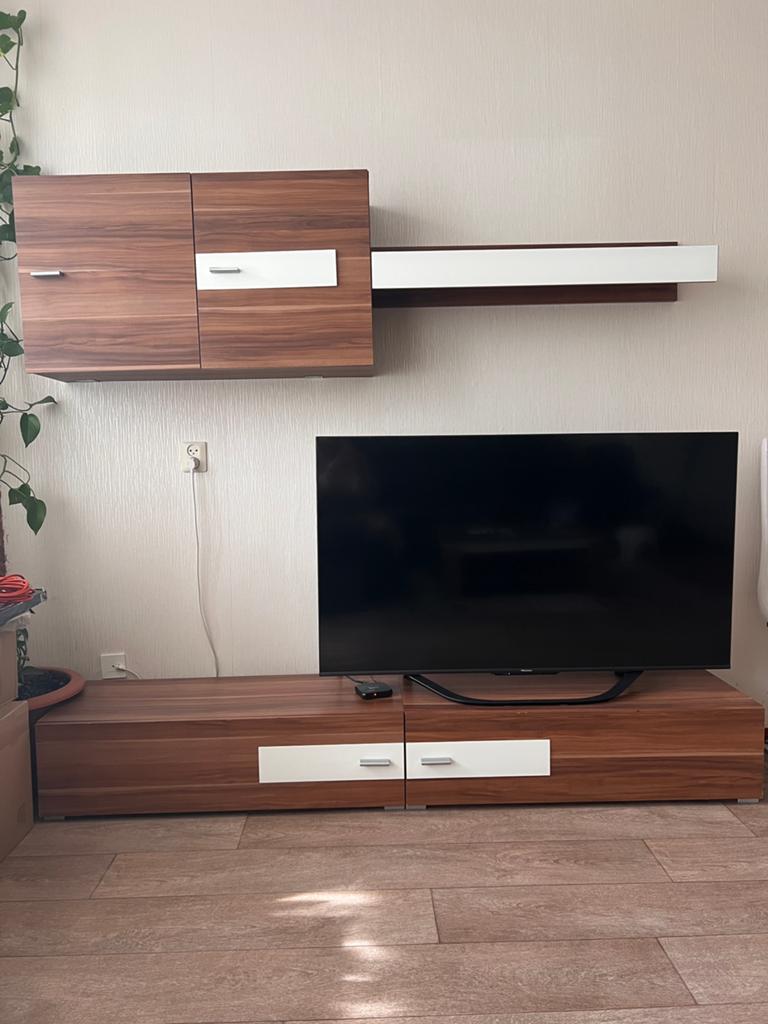Tv wandmeubel walnoot wit, Huis en Inrichting, Kasten | Televisiemeubels, Ophalen of Verzenden, 25 tot 50 cm, Minder dan 100 cm