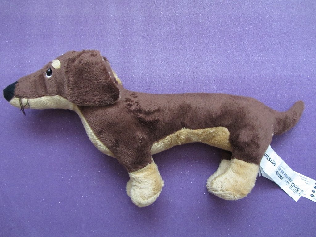IKEA Knuffel HOND TECKEL SMASLUG UIT 2008 **Nieuw**, IKEA, Nieuw, Middelgroot (20 tot 80 cm), Bruin