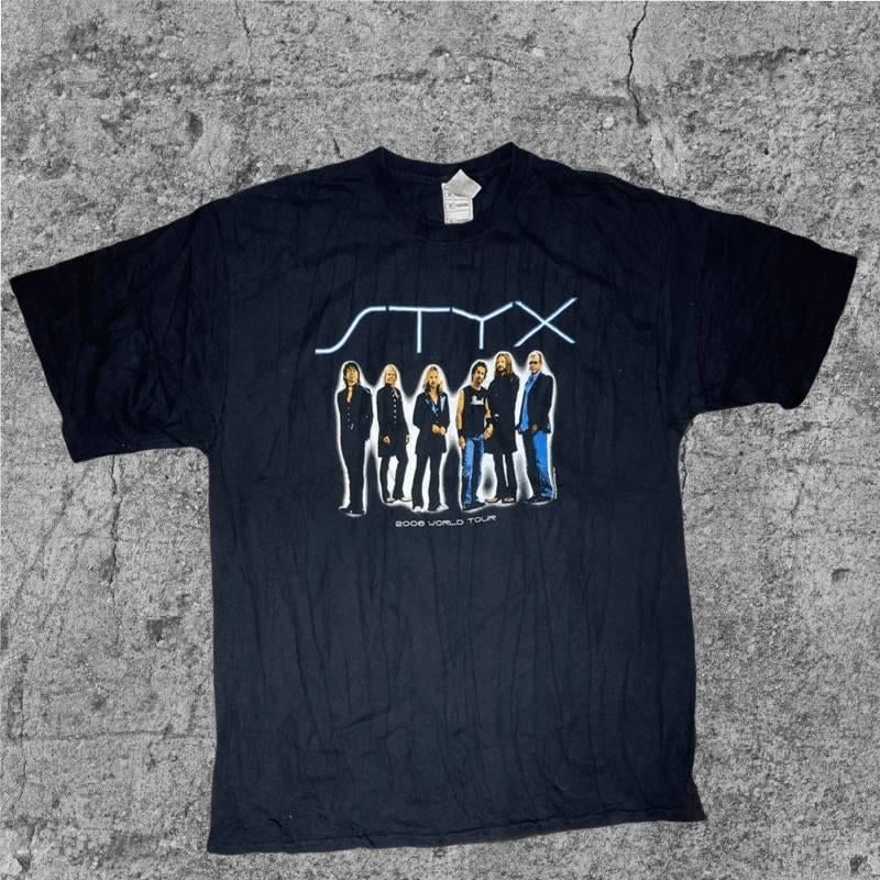 vintage T-shirt Styx 2006 world tour Size:XL T-179, Vintage, Verzenden, Vintage, Maat 56/58 (XL)
