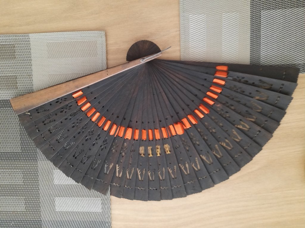 Vintage balinese waaier, Ophalen of Verzenden