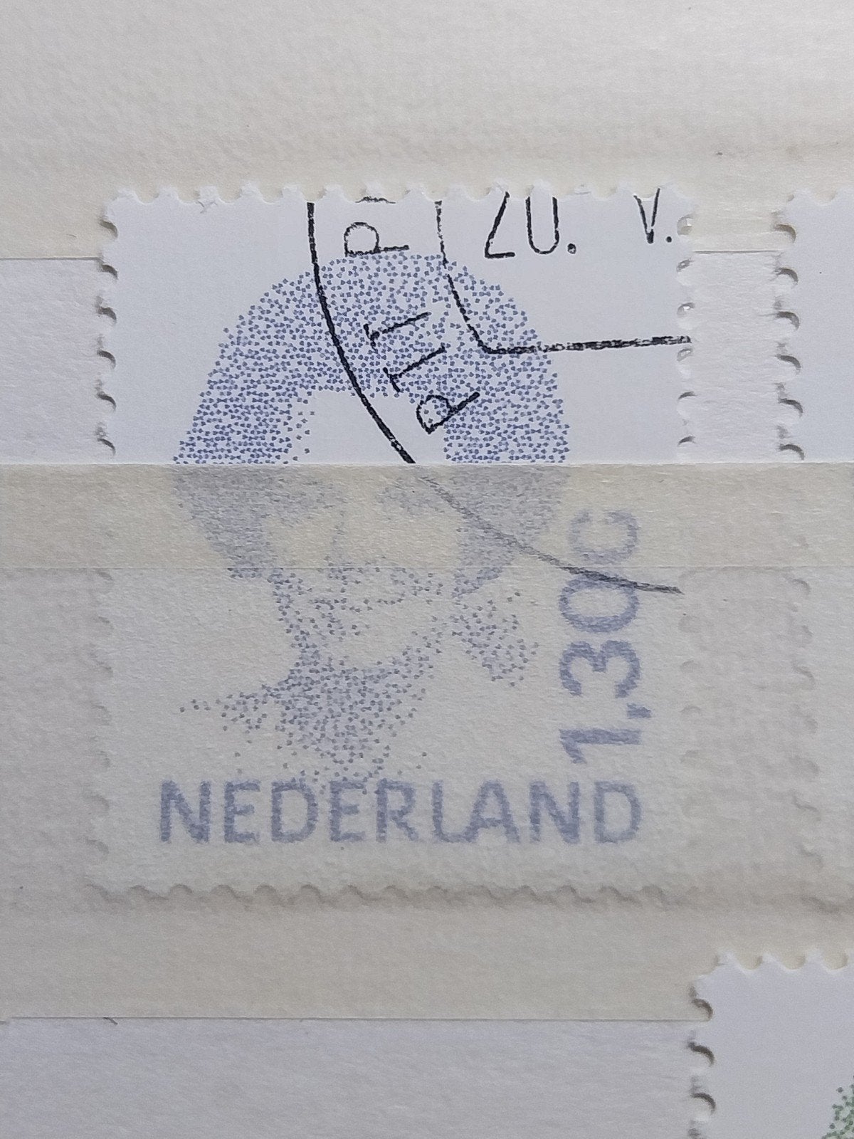 Nederlandse postzegel 1,30 gulden gestempeld, Ophalen of Verzenden