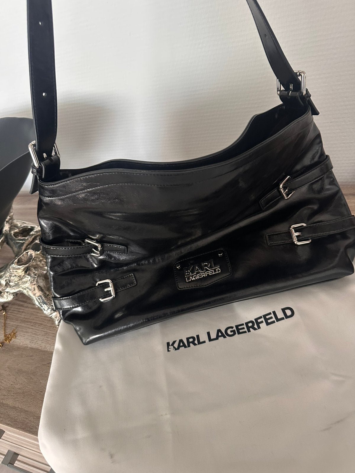 Karl lagerfeld tas nieuw, Ophalen of Verzenden, Zo goed als nieuw, Zwart