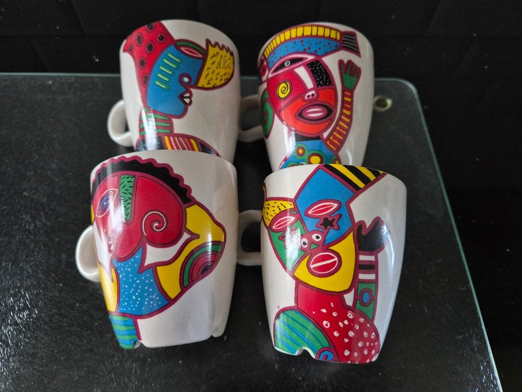 4 mosa kopjes Nicolai Carels, Huis en Inrichting, Keuken | Servies, Ophalen, Overige merken, Nieuw, Overige stijlen