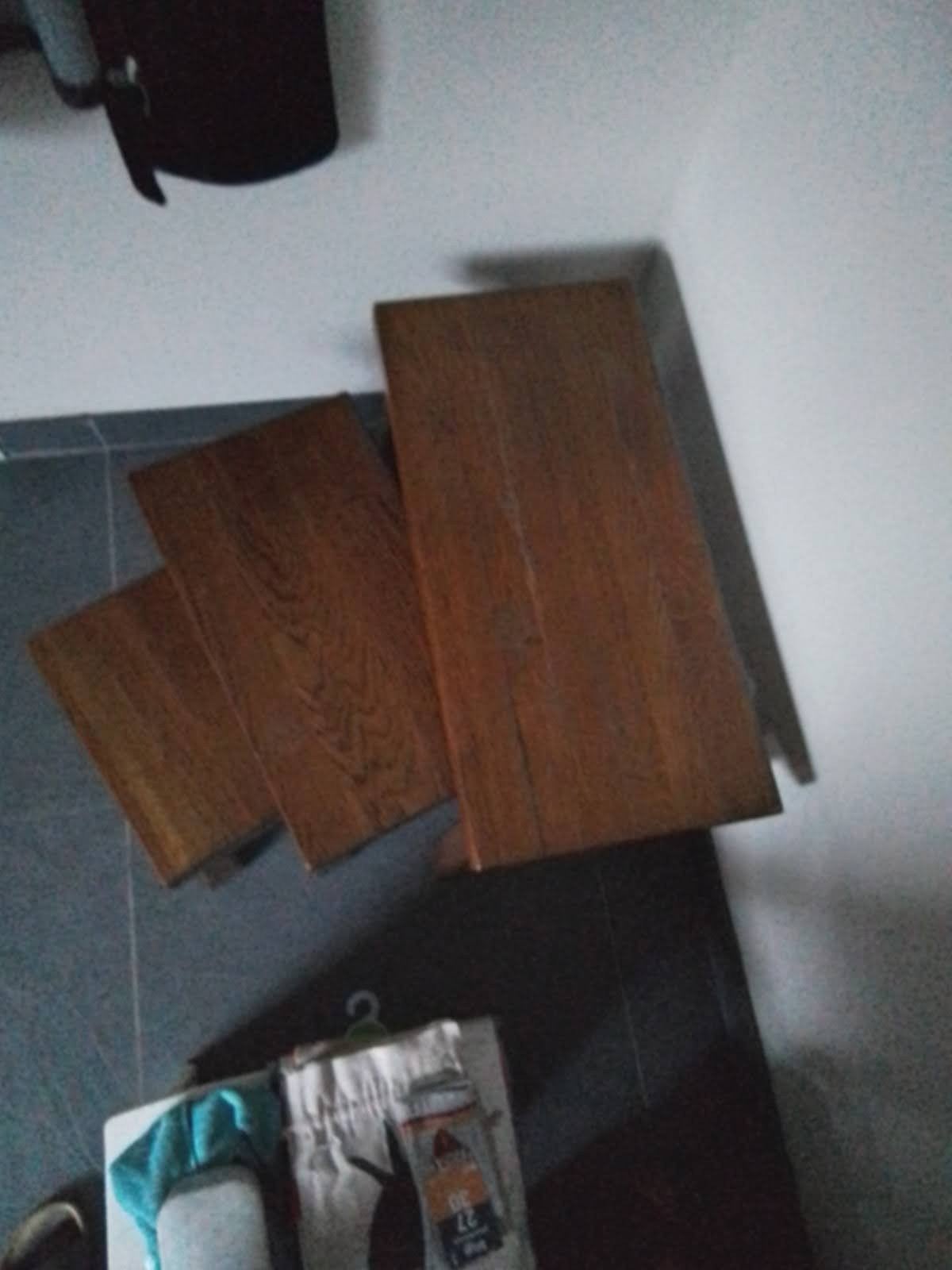 bijzettafeltjes massief eiken, ook leuk om te pimpen, Huis en Inrichting, Ophalen
