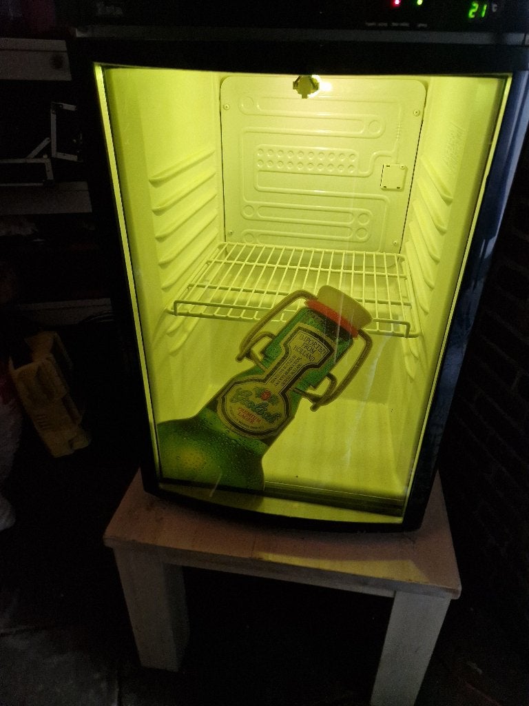 grolsch koelkast, Witgoed en Apparatuur, Koelkasten en IJskasten, Ophalen, Minder dan 85 cm, Minder dan 75 liter, 45 tot 60 cm