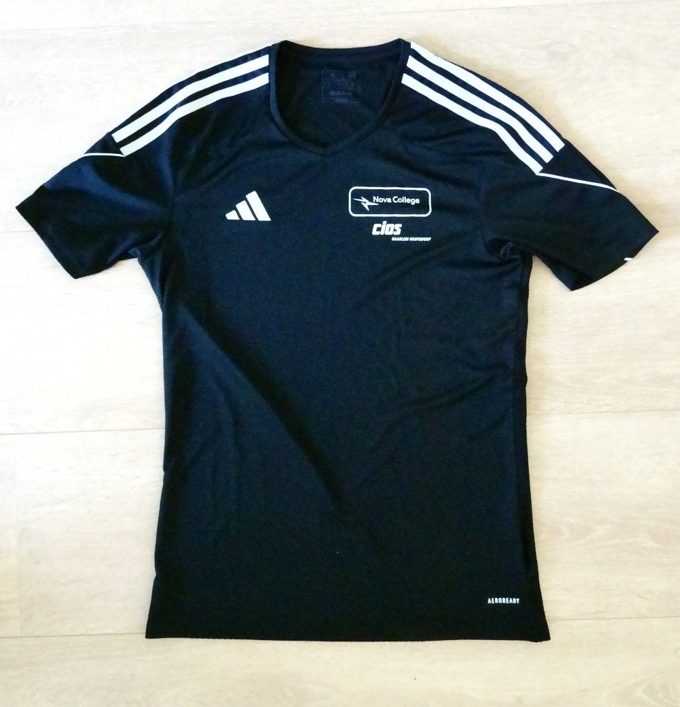 Cios Addidas Sport shirt, dry fit. Nova H’lem H’dorp, mt: S, Ophalen, Maat 48/50 (M), Zwart, Zo goed als nieuw