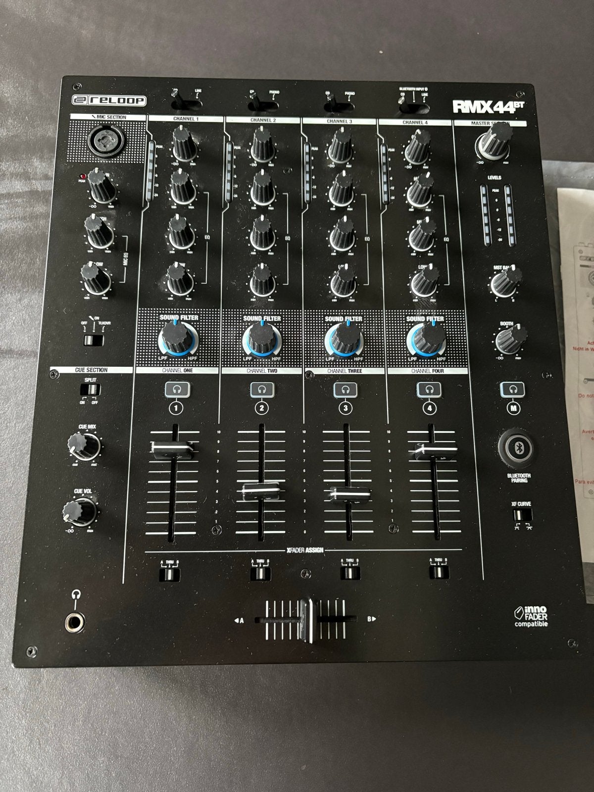 Reloop RMX-44BT DJ Mengpaneel - Zo goed als nieuw, Muziek en Instrumenten, Ophalen of Verzenden, Zo goed als nieuw, Minder dan 5 kanalen