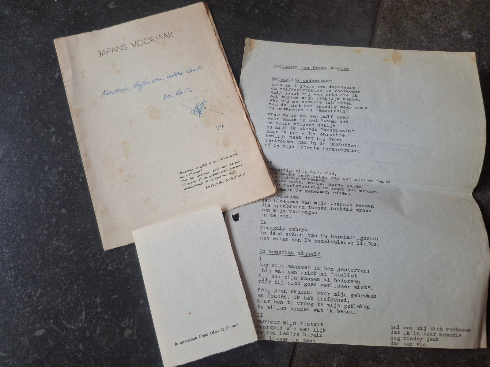 Frans Babylons 'Japans Voorjaar' gesigneerd, 1954, Ophalen of Verzenden, Gelezen, Frans Babylons, Nederland