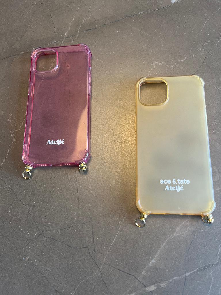 2 x Ateljé telefoonhoesje iPhone 13 & koord, Kunststof, Frontje of Cover, Transparant, Ophalen of Verzenden