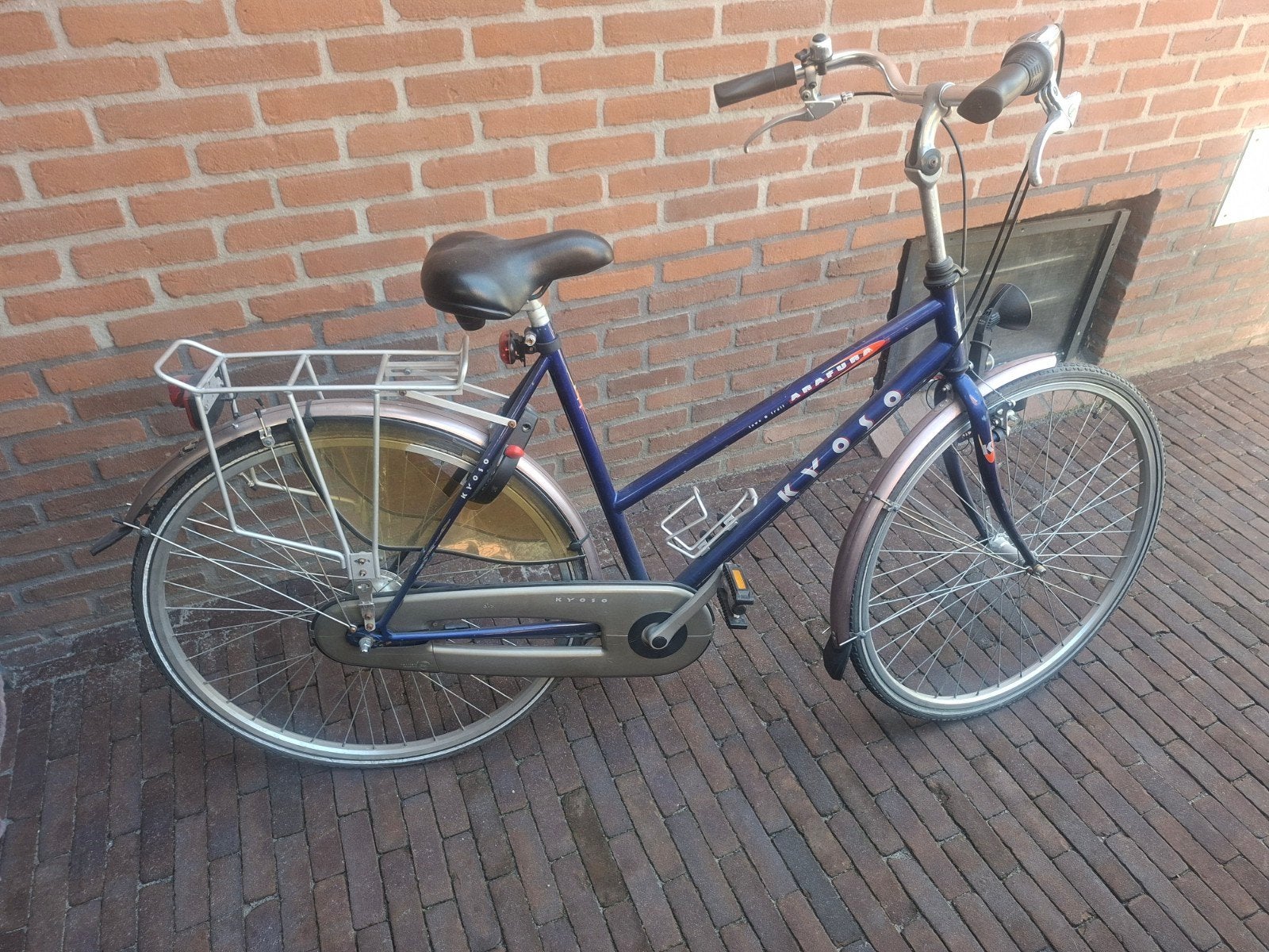 Kyoso damesfiets - 7 versnellingen Shimano, Fietsen en Brommers, Fietsen | Dames | Damesfietsen, Velgrem, Versnellingen, Ophalen