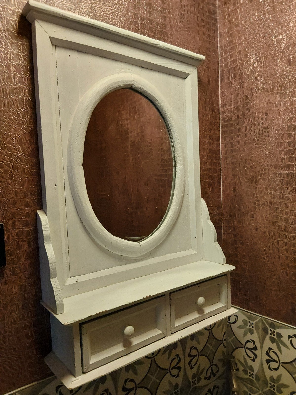 Brocante spiegel., Ophalen