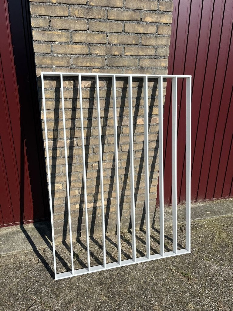 Stalen hekwerk wit gecoat, Tuin en Terras, Ophalen, Zo goed als nieuw, IJzer, Spijlenhekwerk
