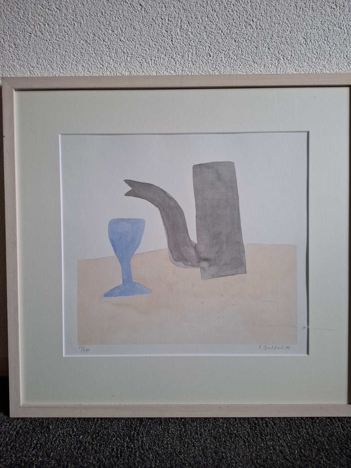 Klaas Gubbels Kunst Schilderij - Koffiekan en Glas, Ophalen