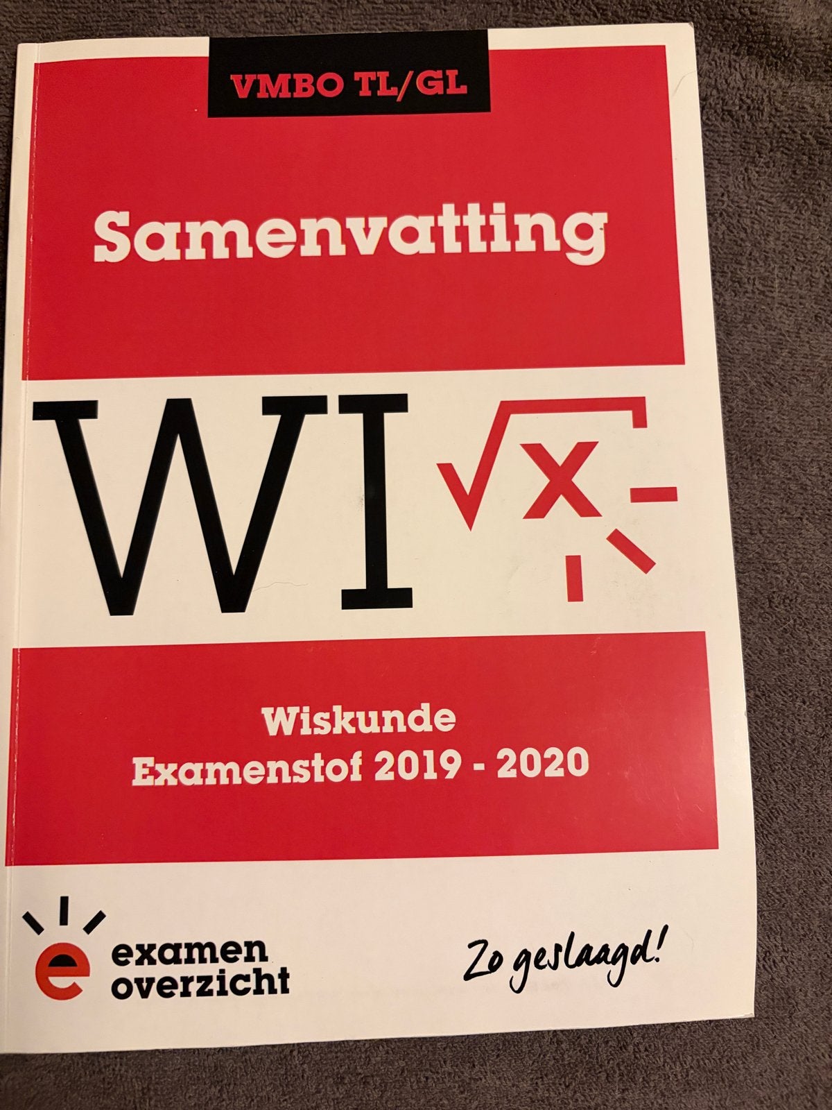 Examenoverzicht VMBO TL/GL Samenvattingen & Oefenboeken, Ophalen of Verzenden, Zo goed als nieuw, VMBO, Wiskunde A
