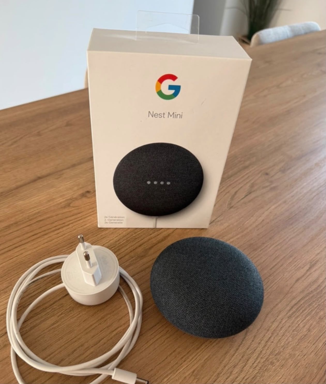 Google Nest Mini (2e generatie) - zo goed als nieuw, Audio, Tv en Foto, Slimme speaker, Google, Inclusief oplader, Ophalen of Verzenden