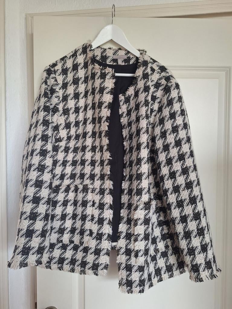 H&M Pied de Poule Jas Maat L, H&M, Zwart, Maat 42/44 (L), Ophalen of Verzenden