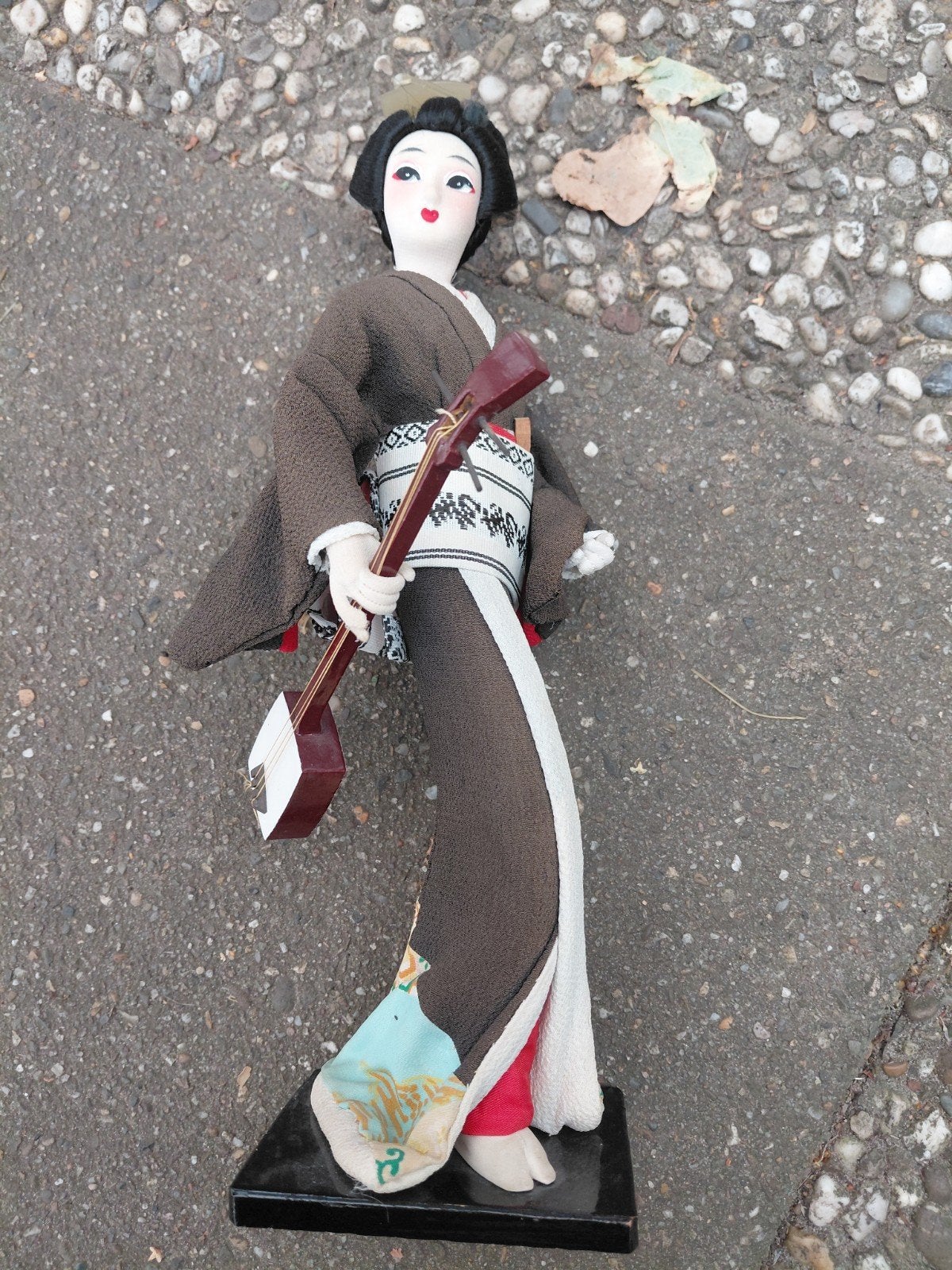 Vintage Japanse Geisha Pop met Shamisen Muziekinstrument, Ophalen of Verzenden, Gebruikt, Pop