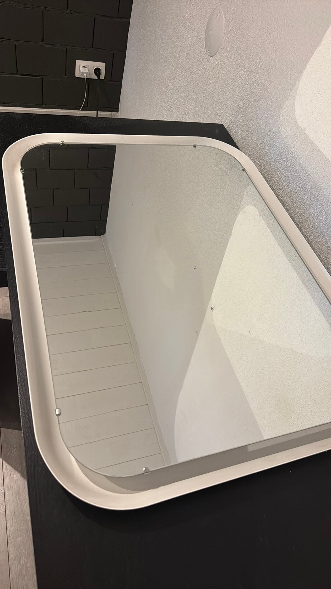 Make up spiegel met lamp te koop, Ophalen, Zo goed als nieuw, Wit, Gehele gezicht