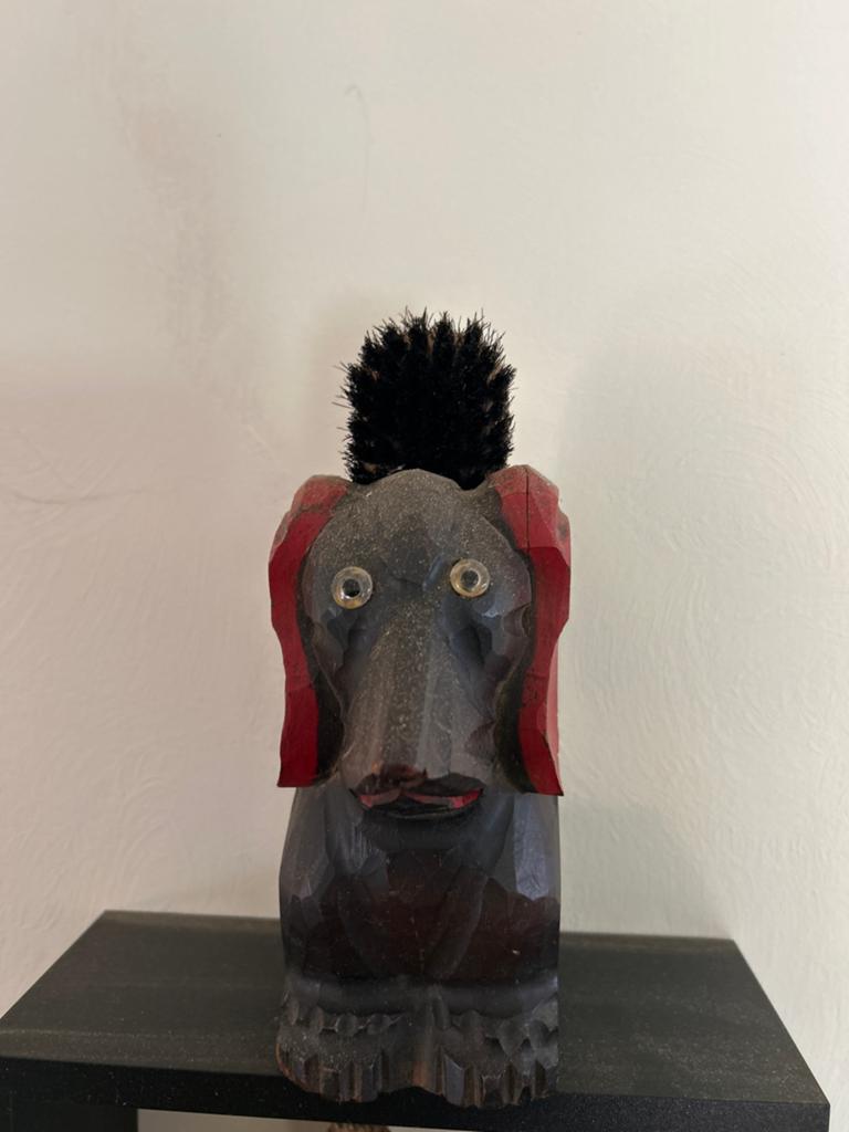 Vintage Teckel Schoenborstel - Houten Hond, Ophalen of Verzenden