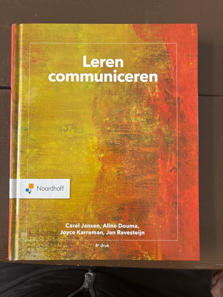 Leren communiceren - 8e druk (Noordhoff), Boeken, Ophalen of Verzenden, Gamma, Zo goed als nieuw, HBO