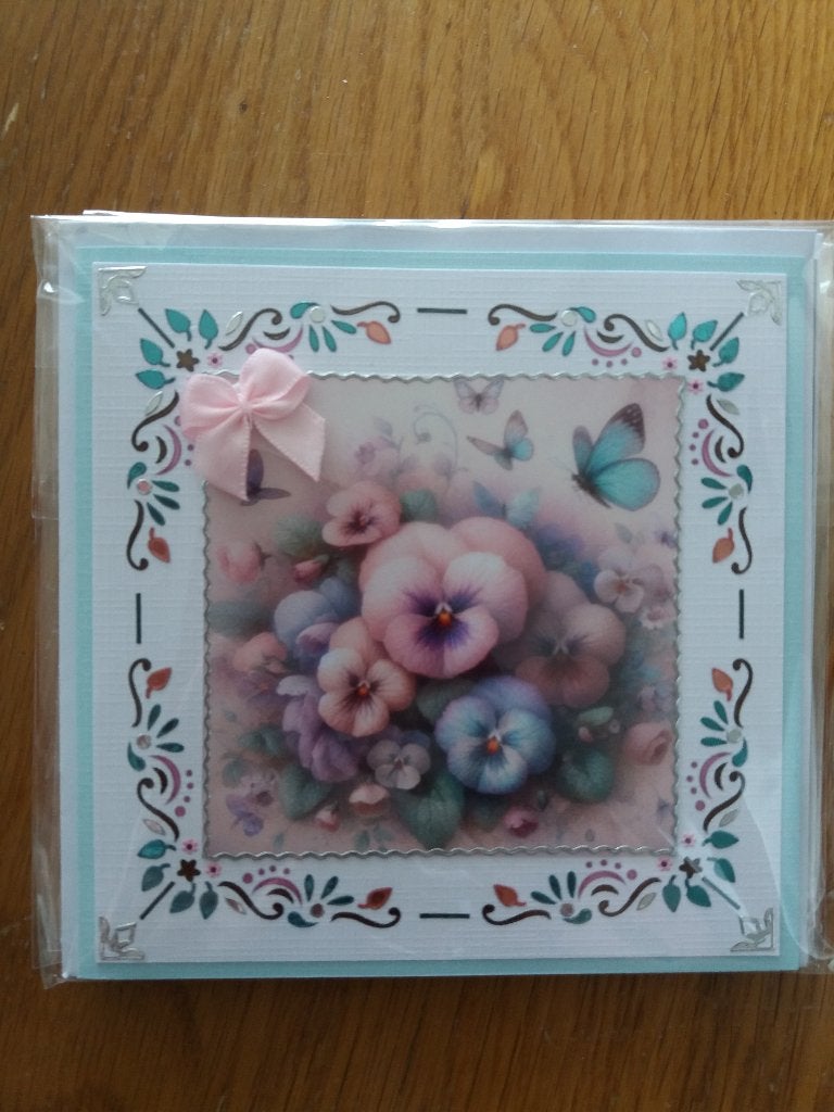 Blanko kaartje met viooltjes no. 2584, Ophalen of Verzenden, Nieuw, Natuur