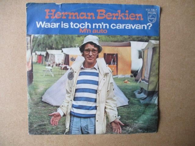 s0077 herman berkien - waar is toch mn caravan, Cd's en Dvd's, Vinyl Singles, Ophalen, Gebruikt, Overige genres