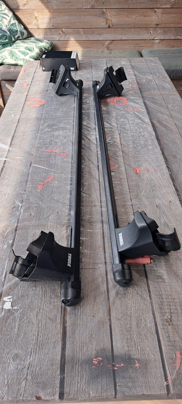 Thule dakdragers - Golf 6 Squarebar + Rapid clamps, Auto diversen, Dakdragers, Gebruikt, Ophalen of Verzenden