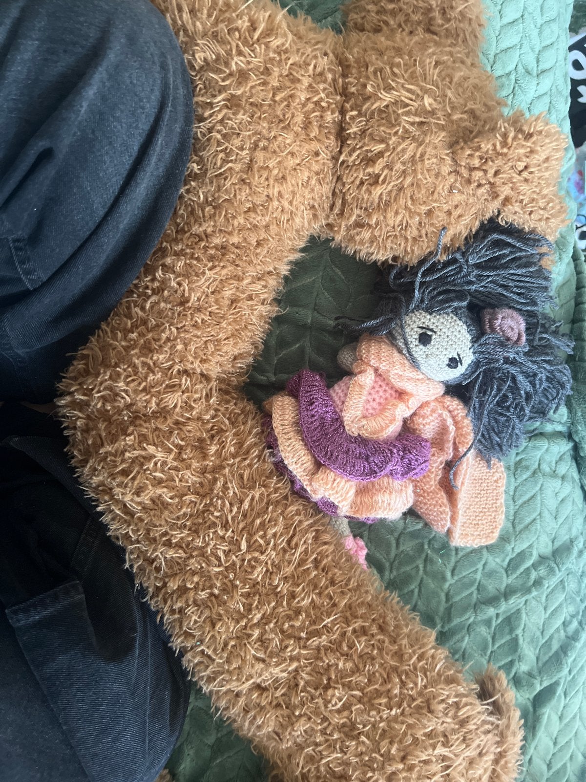 Hema lange hond knuffel en handgemaakte pop, Hema, Gebruikt, Handgemaakt, Bruin