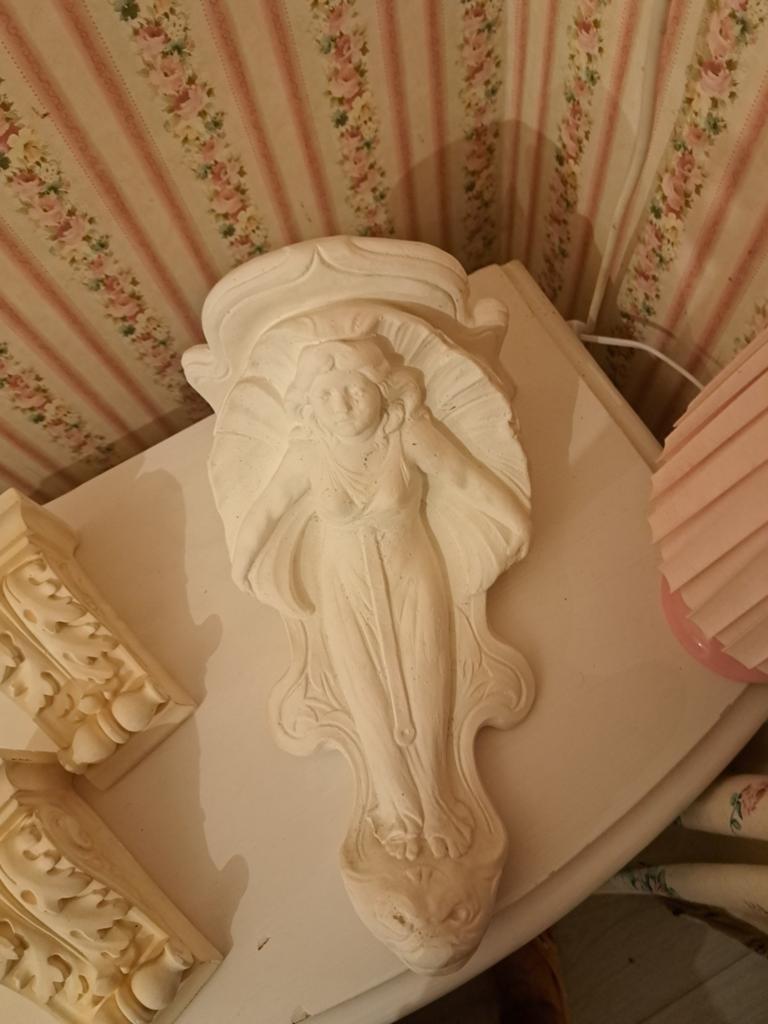 Decoratieve wandplankjes en console met glasplaat, Gebruikt, Ophalen of Verzenden, Klassiek, Wit