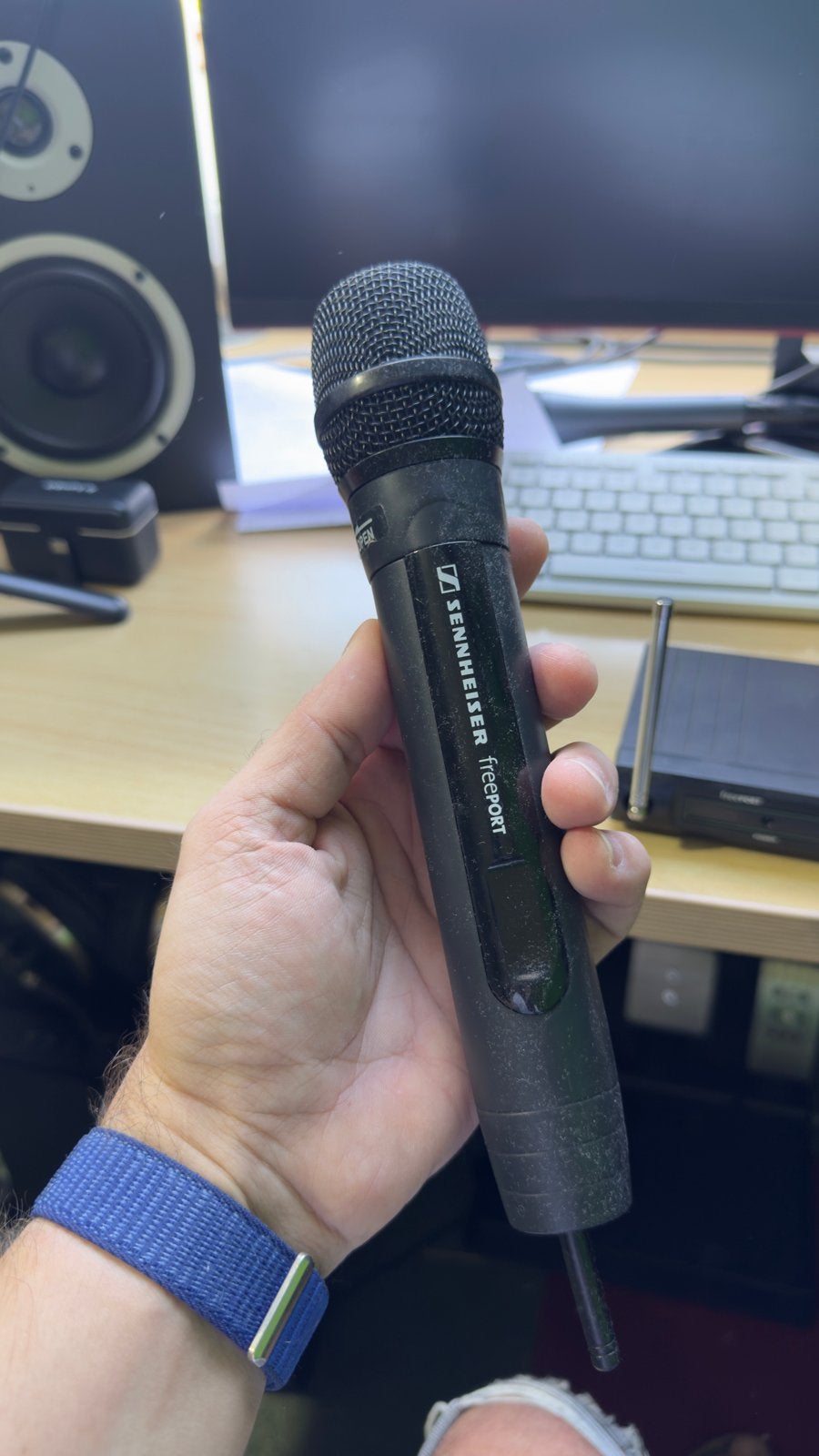 Sennheiser FreePort Draadloze Zangmicrofoon Set, Ophalen of Verzenden, Gebruikt, Zangmicrofoon, Draadloos