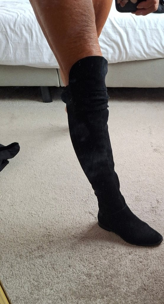 Zwarte overknee laarzen, Kleding | Dames, Schoenen, Hoge laarzen, Zwart, Ophalen of Verzenden, Zo goed als nieuw