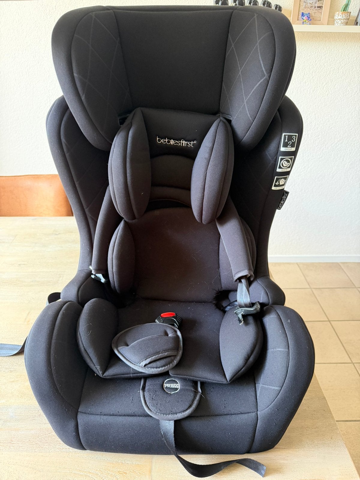 Bebies first autostoel grow up isofix, 15 t/m 36 kg, Zo goed als nieuw, Isofix, Ophalen