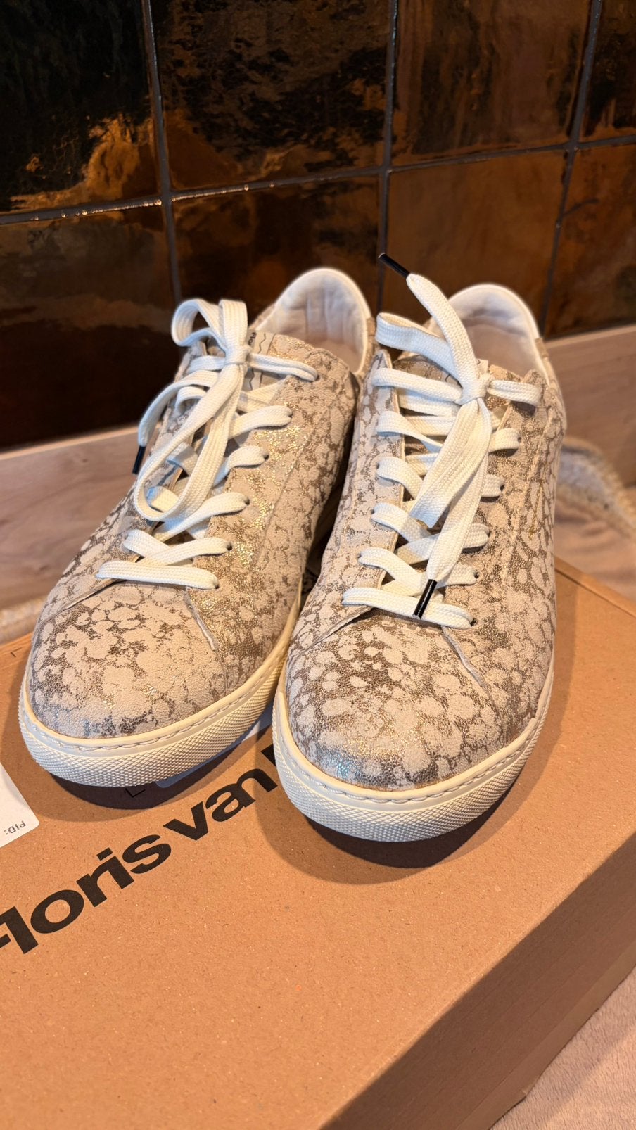 Floris van Bommel dames sneakers mt.41 SFW-10095, Beige, Ophalen of Verzenden, Sneakers of Gympen, Zo goed als nieuw