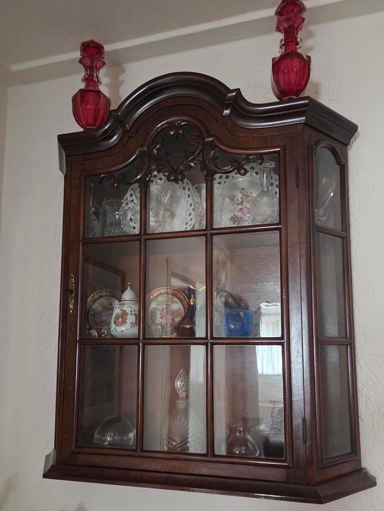 Antieke Vitrinekast - Prachtige Wandkast met Glas, Ophalen