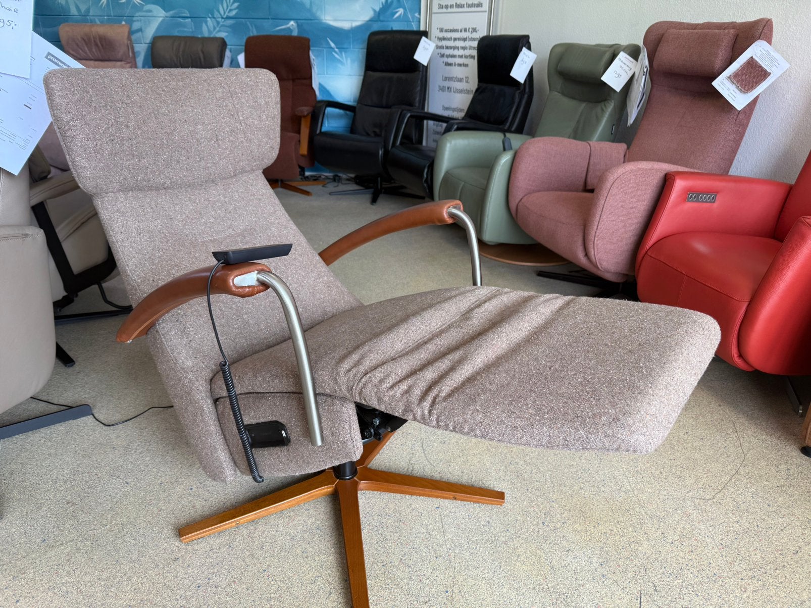 Prominent stoel C102 relax-fauteuil gratis bezorgd/garantie, Ophalen of Verzenden, Zo goed als nieuw, Leer, Ruim 100 modellen van alleen de Top merken