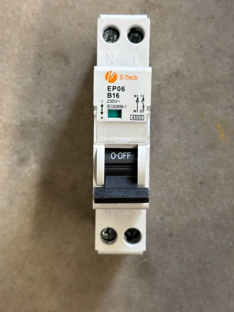 Installatieautomaat B16 1P+N, Ophalen, Nieuw, Overige merken, Schakelaar