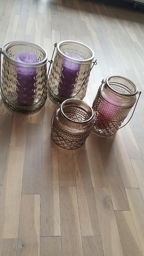 Windlicht, Ophalen of Verzenden, Zo goed als nieuw, Hout, 25 tot 50 cm