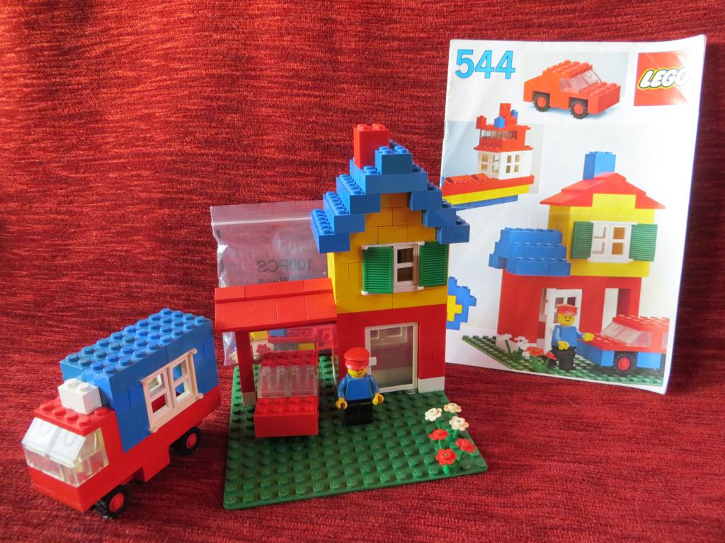 Vintage Lego 544 +Boekje uit 1981, Gebruikt, Lego, Compleet, Ophalen of Verzenden