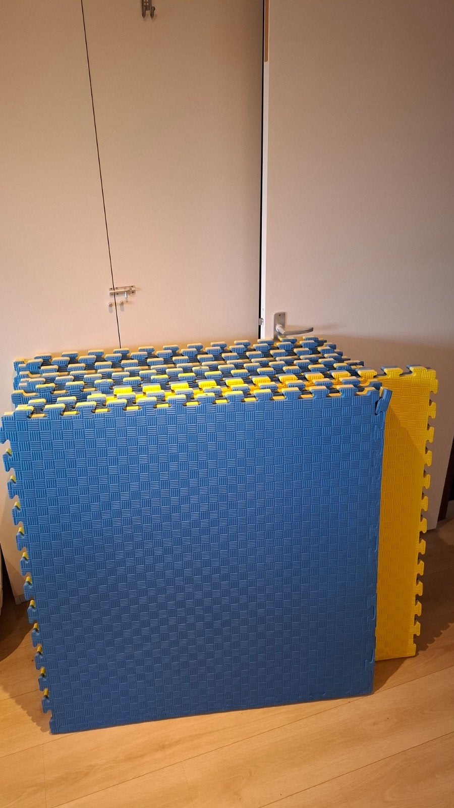Judo- / puzzelmatten 4 cm dik, 9 stuks, Ophalen, Gebruikt