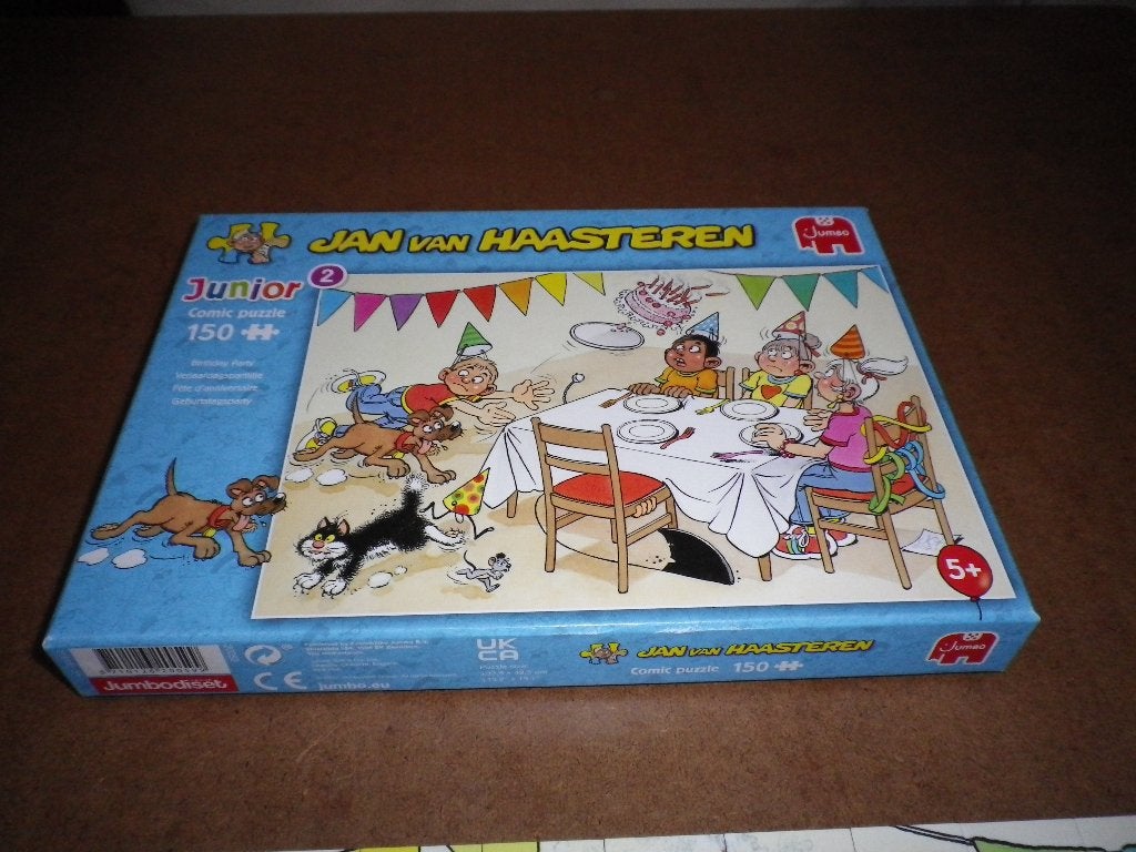 Jan v Haasteren jr Verjaardagspartijtje, Ophalen, Minder dan 500 stukjes, Zo goed als nieuw, Legpuzzel