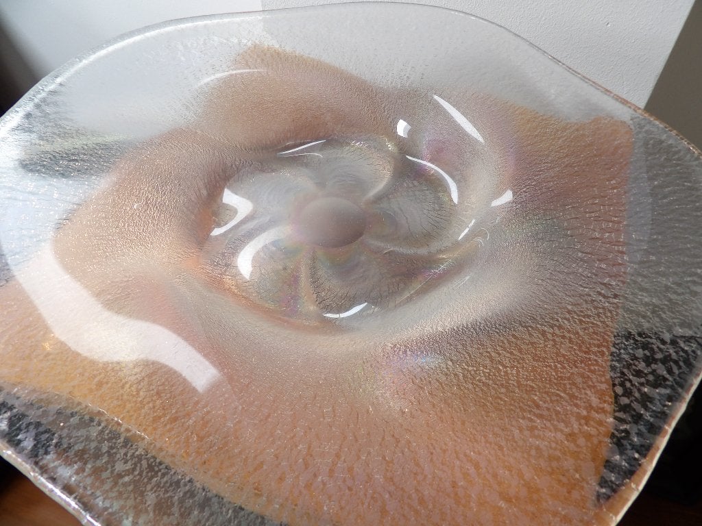 Art Deco Fruitschaal Kristal Unie Maastricht Coquille 1937, Ophalen of Verzenden