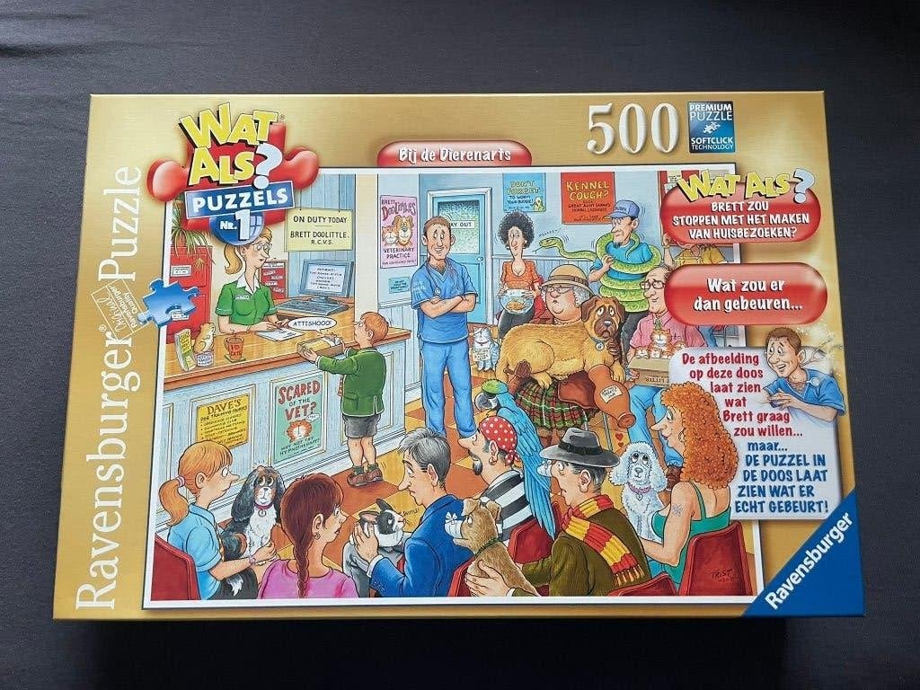 5 puzzels Ravensburger Wat als (500 stukjes), Ophalen of Verzenden, 500 t/m 1500 stukjes, Zo goed als nieuw, Legpuzzel