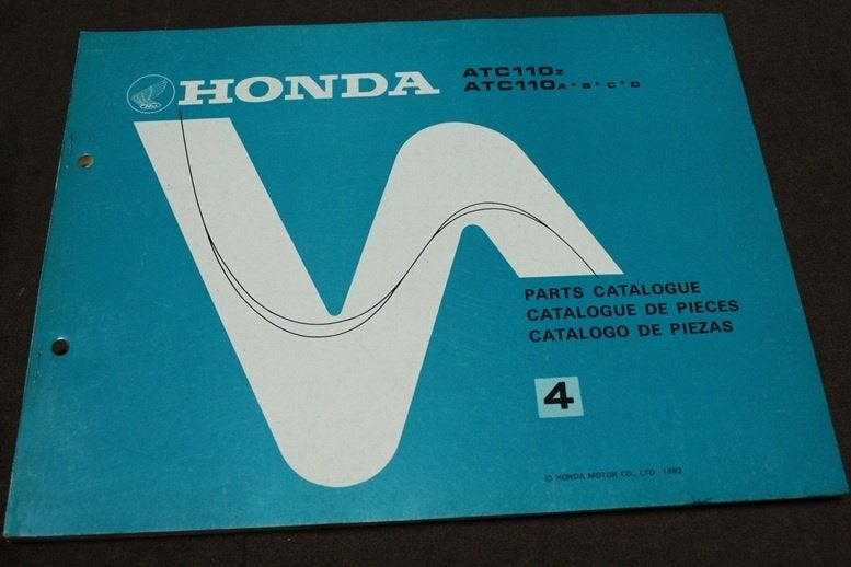 Honda ATC110 1982 motorcycle parts catalogue Trike ATC 110, Motoren, Ophalen of Verzenden, Honda