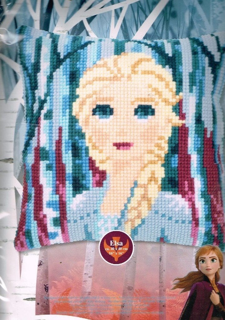 Cado aanbieding frozen borduurpakket kussen, ELSA, Ophalen of Verzenden, Nieuw, Handborduren, Borduurpakket